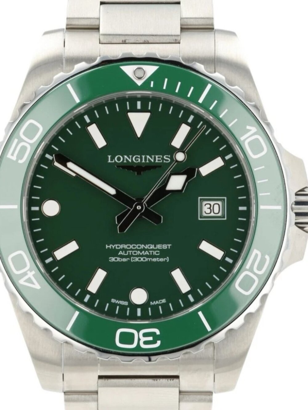 Longines Hydroconquest Green Dial Stainless Steel 42mm Automatic Men’s L3.788.4 - Picture 2 of 11